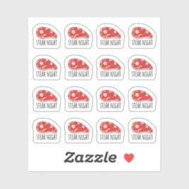 Steak Night Maaltijd Diner Koken Menu Bujo Planner Sticker