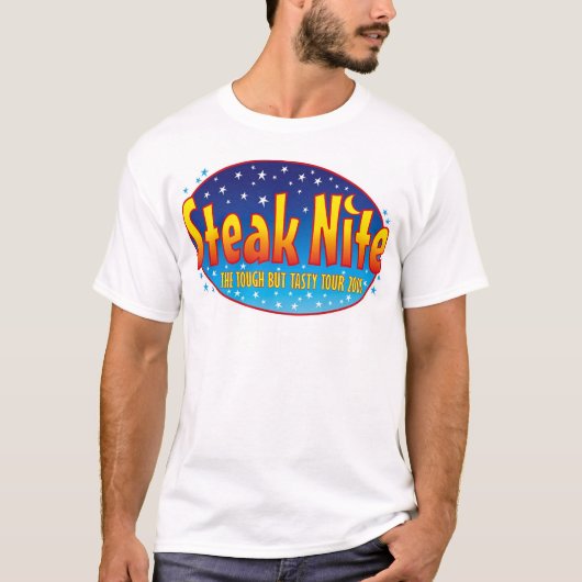 Steak Nite Tour logo vooraan/blanco achterzijde T-shirt (Voorkant)