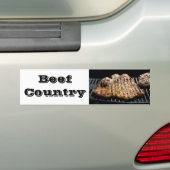 Steak on Grill - Rundvleesland Bumpersticker (Op auto)