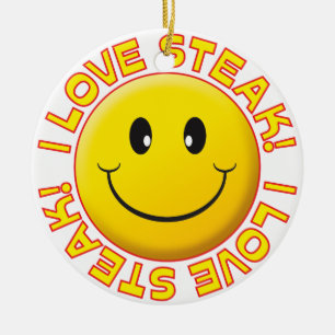Steak Smile Keramisch Ornament