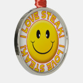 Steak Smile Metalen Ornament (Rechts)
