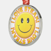 Steak Smile Metalen Ornament (Links)