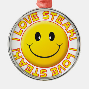 Steak Smile Metalen Ornament