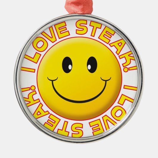 Steak Smile Metalen Ornament (Voorkant)