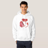 Steak Smiley Face Design for Meat Lovers | BBQ Gri Hoodie (Voorkant volledig)