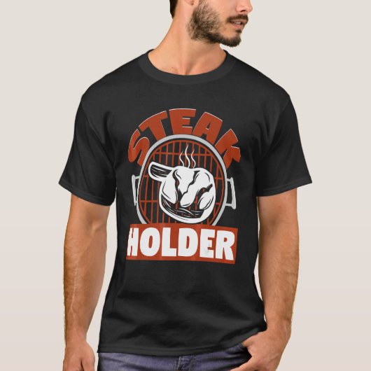 Steakhouder Grillmeester Grillen T-shirt (Voorkant)