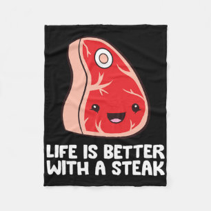 Steakliefhebber Bbq Grillen Vlees Leven Is Beter M Fleece Deken