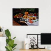 Steaks, hamburgers, kip poster (Thuiskantoor)