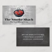 Steaks koken op open grill visitekaartje (Voorkant / Achterkant)