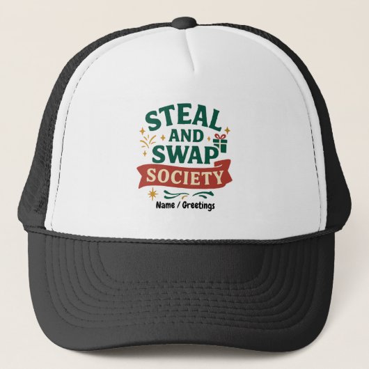 Steal And Swap Society — Funny Gift Exchange Party Trucker Pet (Voorkant)