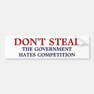 Steal de overheid niet met concurrentie bumpersticker