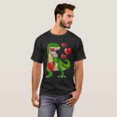 Steal Hearts Trex Dino Valentijnsdag Dinosaurus T-shirt (Voorkant volledig)