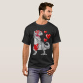 Steal Hearts Trex Dino Valentijnsdag Dinosaurus T-shirt (Voorkant volledig)