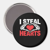 Steal Hearts Valentijnsdag Funny Skeleton Hand CL Magneet (Voorkant / Achterkant)