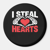 Steal Hearts Valentijnsdag Funny Skeleton Hand CL Magneet (Voorkant)