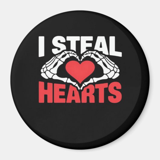 Steal Hearts Valentijnsdag Funny Skeleton Hand CL Magneet (Voorkant)