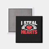 Steal Hearts Valentijnsdag Funny Skeleton Hand CL Magneet (Voorkant / Achterkant)