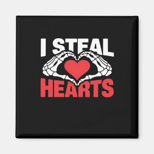 Steal Hearts Valentijnsdag Funny Skeleton Hand CL Magneet (Voorkant)