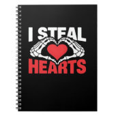 Steal Hearts Valentijnsdag Funny Skeleton Hand CL Notitieboek (Voorkant)