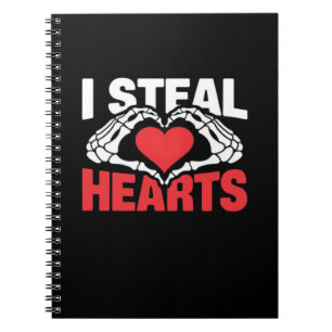 Steal Hearts Valentijnsdag Funny Skeleton Hand CL Notitieboek