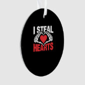 Steal Hearts Valentijnsdag Funny Skeleton Hand CL Ornament (voorkant)