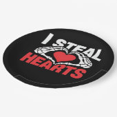 Steal Hearts Valentijnsdag Funny Skeleton Hand CL Papieren Bordje (Gekanteld)