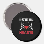 Steal Hearts Valentijnsdag Funny Skeleton Hand Magneet (Voorkant / Achterkant)