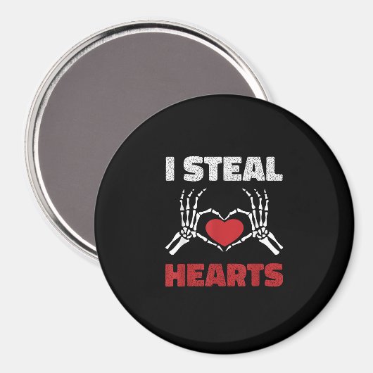 Steal Hearts Valentijnsdag Funny Skeleton Hand Magneet (Voorkant / Achterkant)