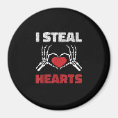 Steal Hearts Valentijnsdag Funny Skeleton Hand Magneet (Voorkant)