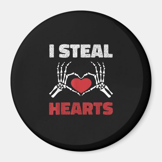 Steal Hearts Valentijnsdag Funny Skeleton Hand Magneet (Voorkant)