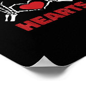 Steal Hearts Valentijnsdag Funny Skeleton Hand Poster (Hoek)