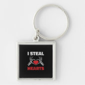 Steal Hearts Valentijnsdag Funny Skeleton Hand Sleutelhanger (Voorkant)