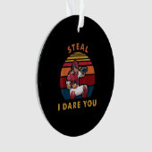 Steal I Dare you Funny Baseball Catcher Player Ornament (voorkant)