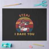 Steal I Dare you Funny Baseball Catcher Player Tissuepapier (Craft)