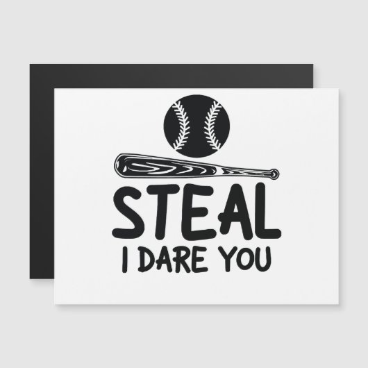 Steal I Dare you - Funny Baseball SoftballLover (Voorkant / Achterkant)