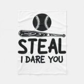 Steal I Dare you - Funny Baseball SoftballLover Fleece Deken (Voorkant)