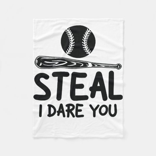 Steal I Dare you - Funny Baseball SoftballLover Fleece Deken (Voorkant)