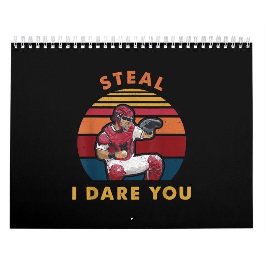 Steal I dare you grappny Baseball Catcher Player Kalender (Hoes)