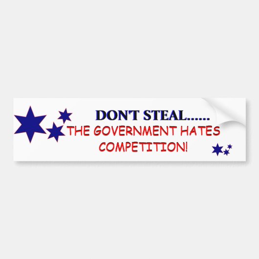 Steal niet. bumpersticker (Voorkant)