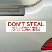 Steal niet bumpersticker (Op auto)
