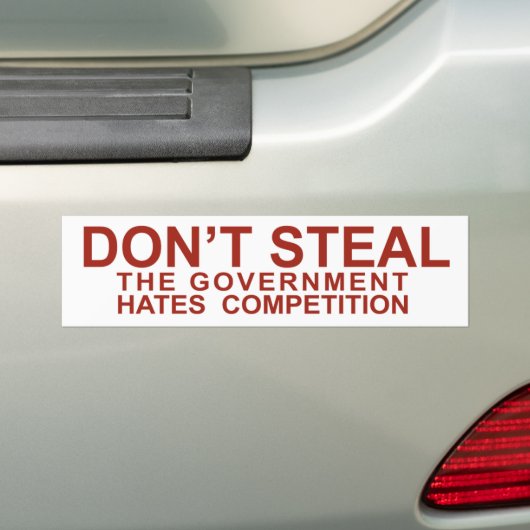 Steal niet bumpersticker (Op auto)