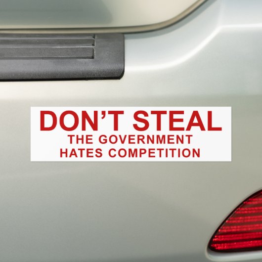 Steal niet bumpersticker (Op auto)