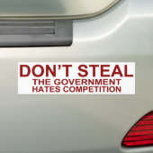 Steal niet bumpersticker (Op auto)