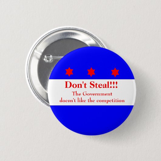 Steal niet!!!! ronde button 5,7 cm (Voorkant /achterkant)