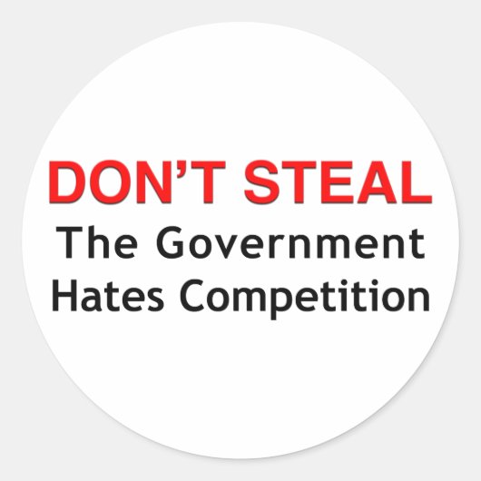 Steal niet ronde sticker (Voorkant)