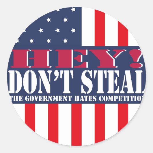 Steal niet ronde sticker (Voorkant)