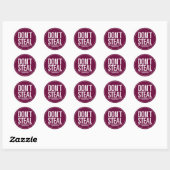 Steal niet ronde sticker (Vel)