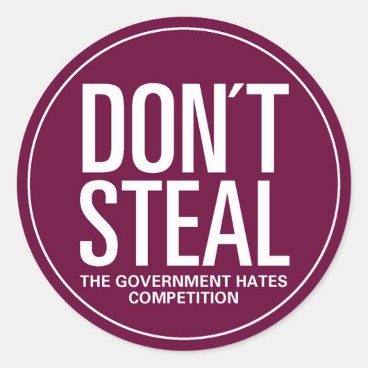 Steal niet ronde sticker (Voorkant)