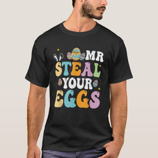 Steal Your Eggs Easter Boys Toddlers Funny Spri T-shirt (Voorkant)