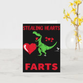 Stealing Hearts And Blasting Farts T Rex Cute Todd Kaart (Gele Bloem)